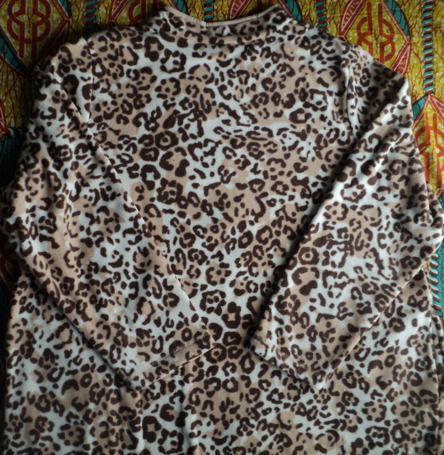 Dreams & Co. Plus Size Leopard Print Microfleece Robe Size 4X(34/36)