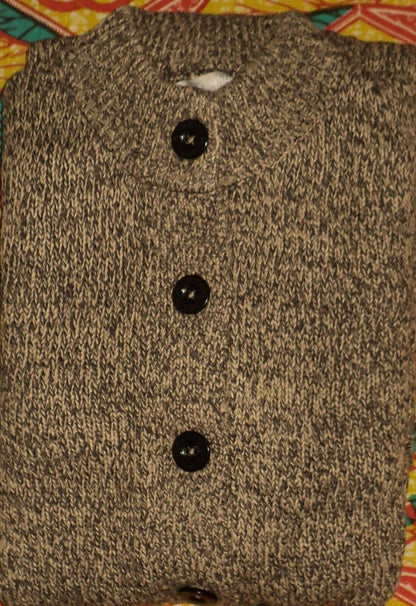 Woman Within Plus Size New Khaki Chocolate Marled Sweater Cardigan Size 2X-26/28