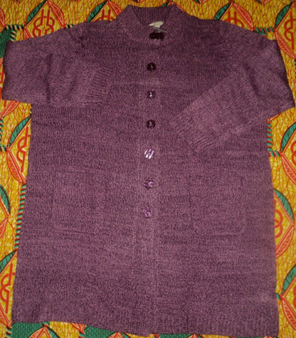 Woman Within Plus Size Orchid Purple Plum Sweater Cardigan Size 3X(30/32)