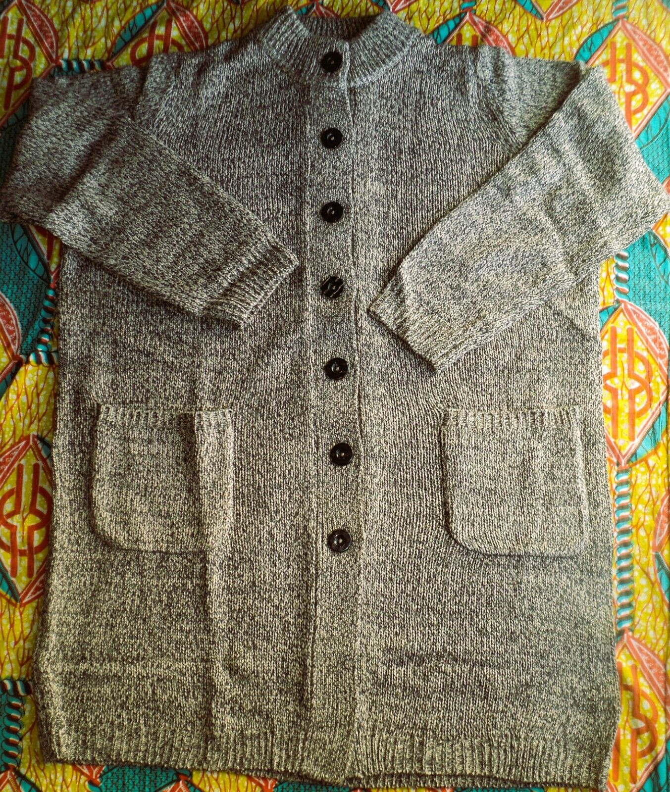 Woman Within Plus Size New Khaki Chocolate Marled Sweater Cardigan Size 5X-38/40