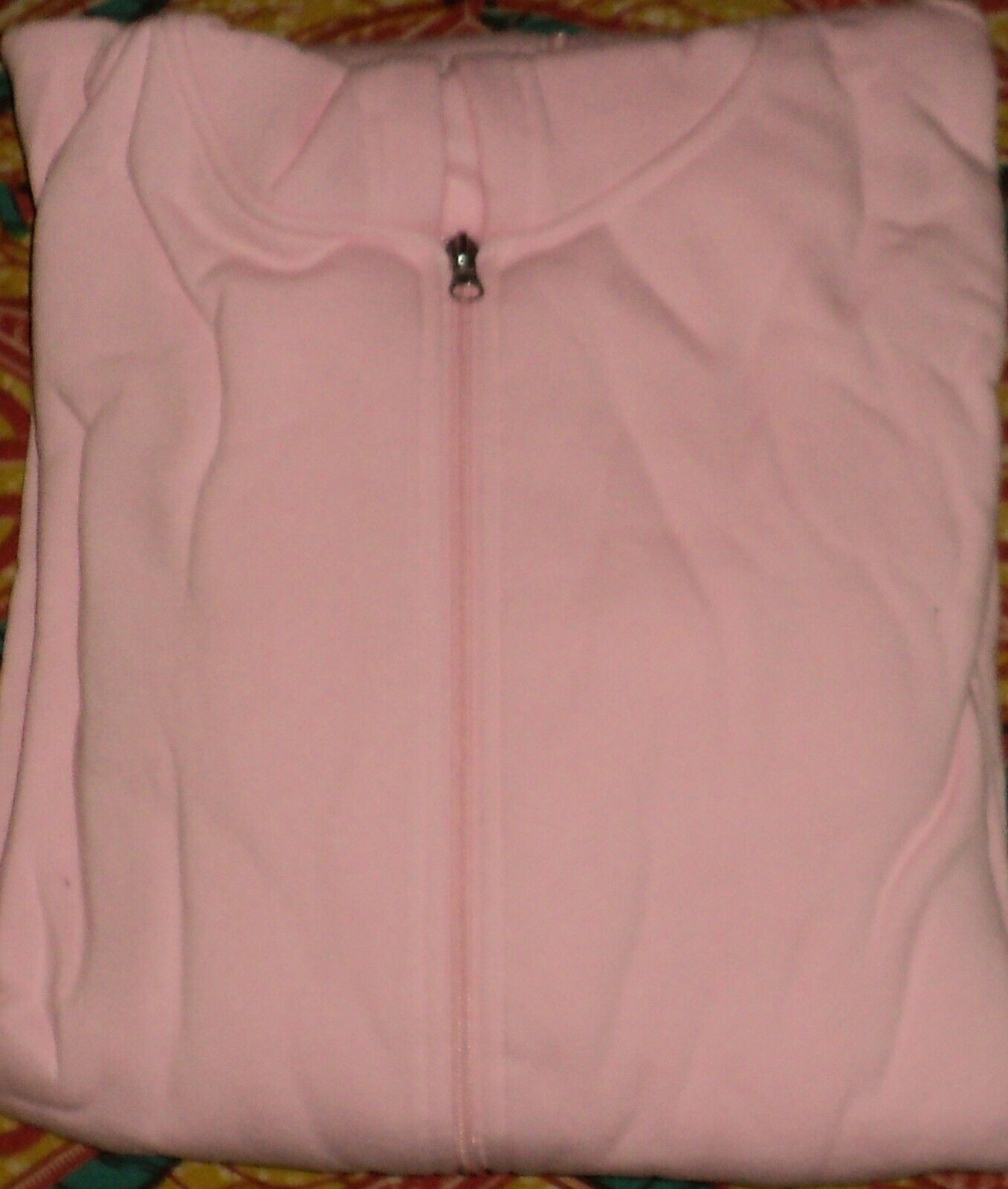 Dreams & Co. Plus Size Pink Long Fleece Hoodie Robe Size 5X(38/40)