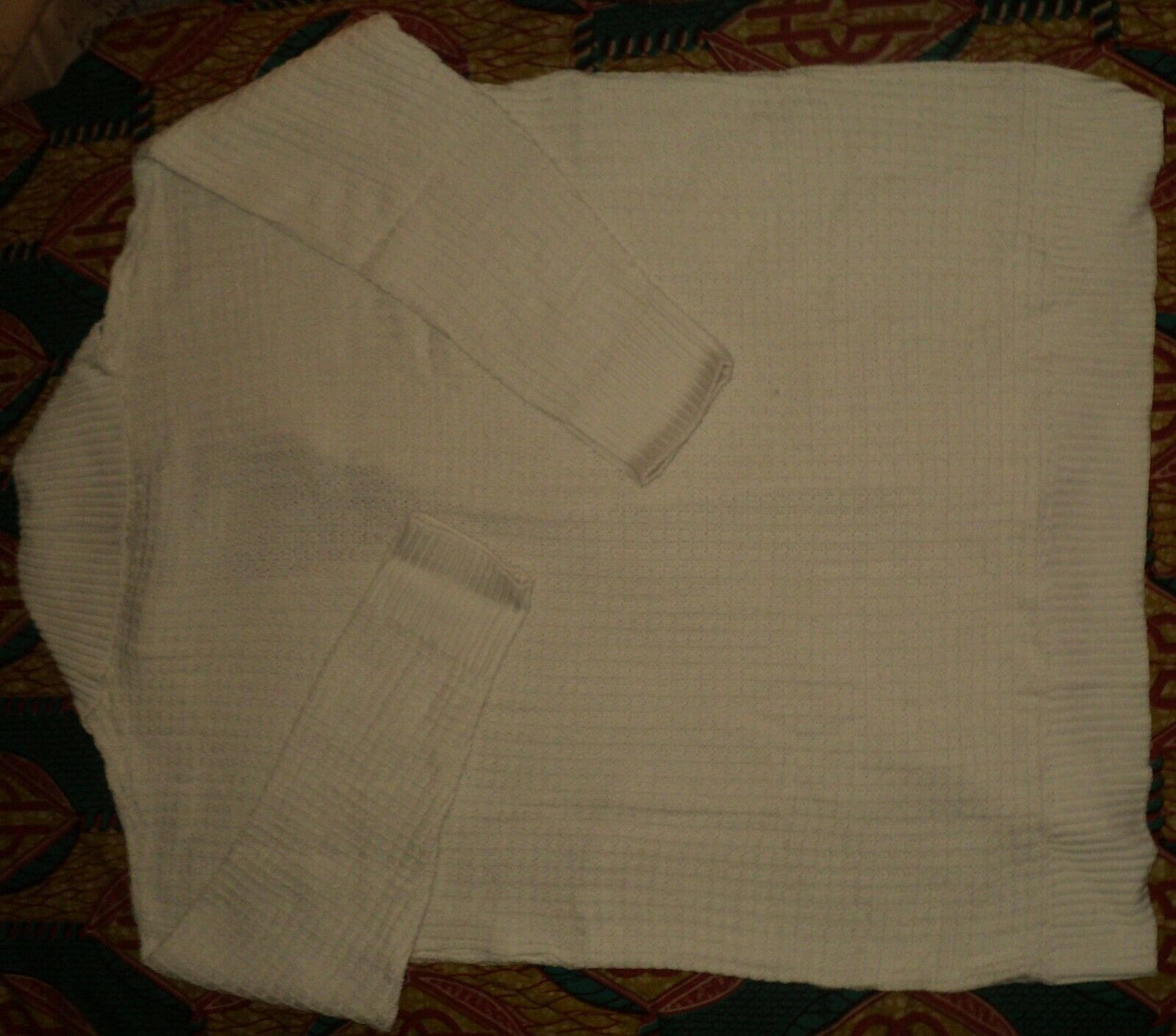 Woman Within Plus Size  Ivory Shawl Collar Long Sleeve Cardigan Size 3X(30/32)
