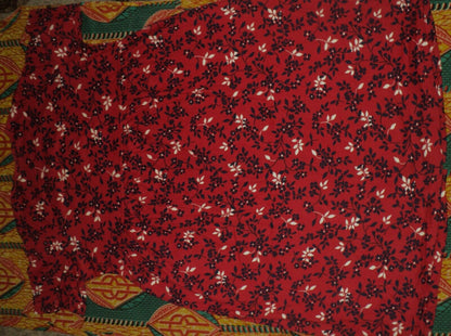 Woman Within Petite Plus Size Classic Red Button Front Empire Waist Dress Sz L