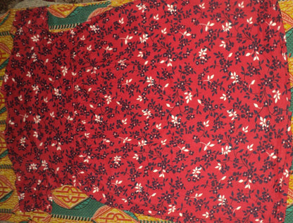 Woman Within Petite Plus Size Classic Red Button Front Empire Waist Dress Sz L