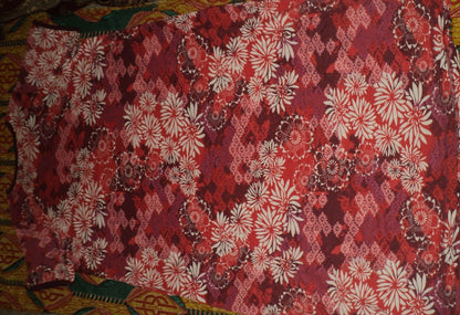 Dreams & Co. Plus Size Pomegranate Floral Long T-Shirt Lounger Size 1X(22/24)