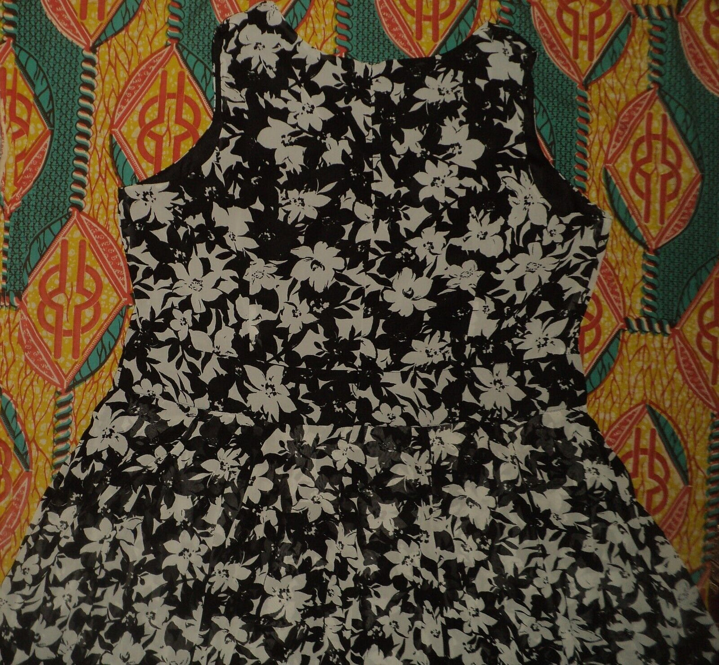 Jessica London Plus Size Black Brushed Floral Flyaway Maxi Dress Size 30W