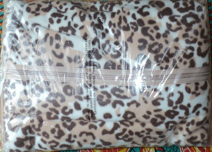 Dreams & Co. Plus Size Leopard Print Microfleece Robe Size 3X(30/32)