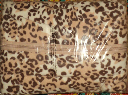 Dreams & Co. Plus Size Leopard Print Microfleece Robe Size 3X(30/32)