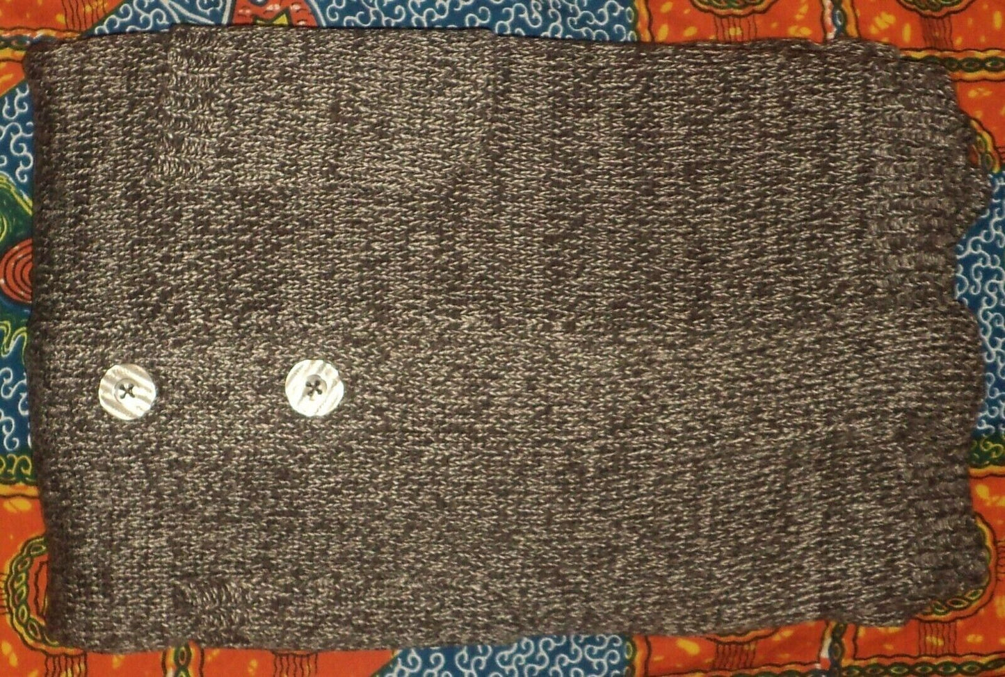 Woman Within Plus Size Light Khaki Chocolate Marled Sweater Cardigan Size 4X