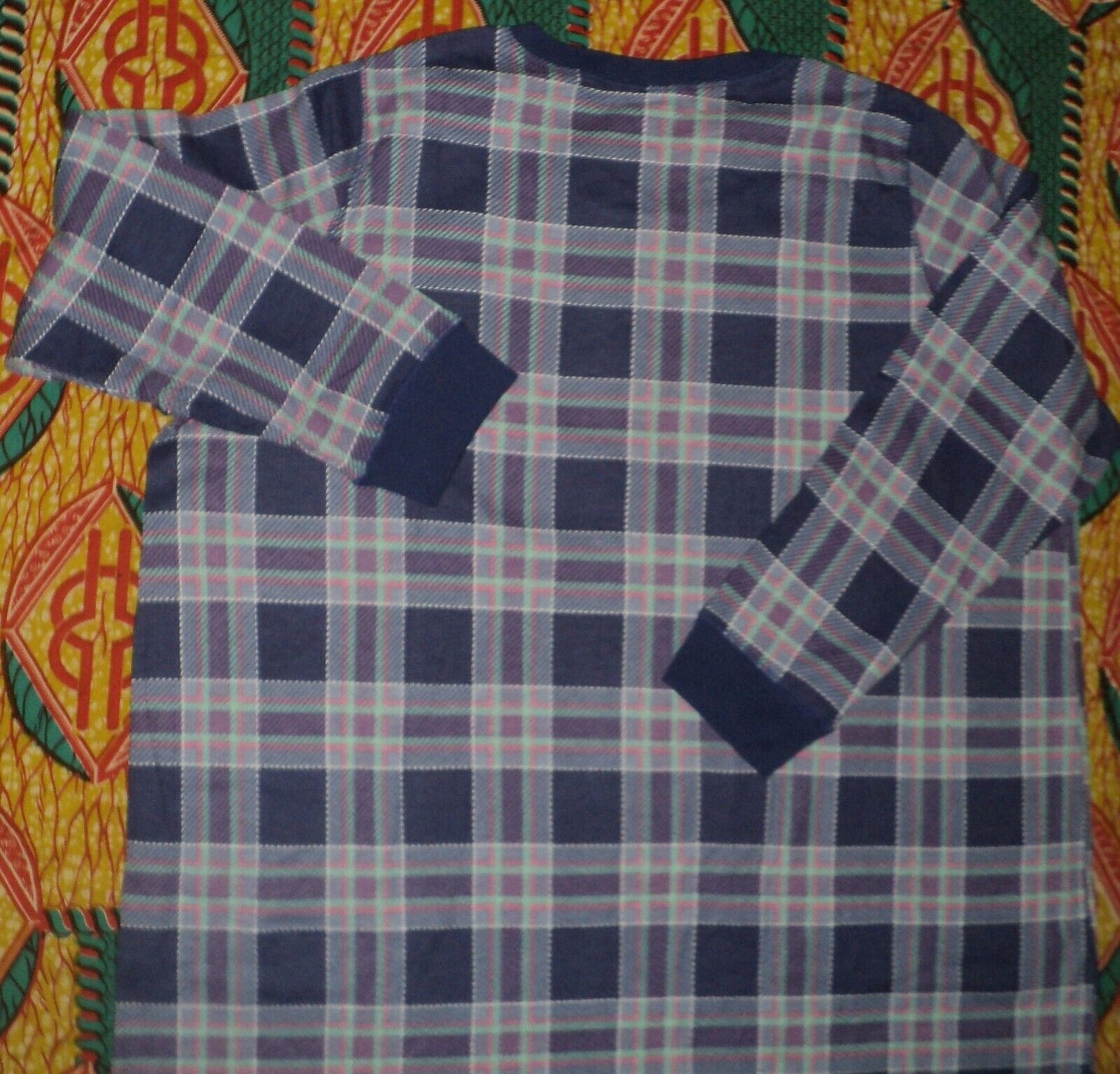 Dreams & Co. Plus Size Ultra Blue Thermal Henley Sleepshirt Size 1X(22/24)