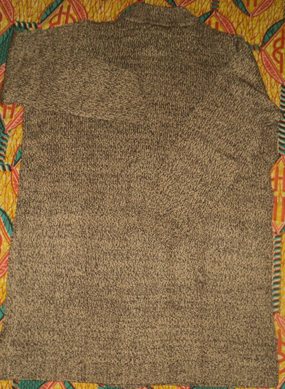 Woman Within Plus Size New Khaki Chocolate Marled Sweater Cardigan Size M-14/16