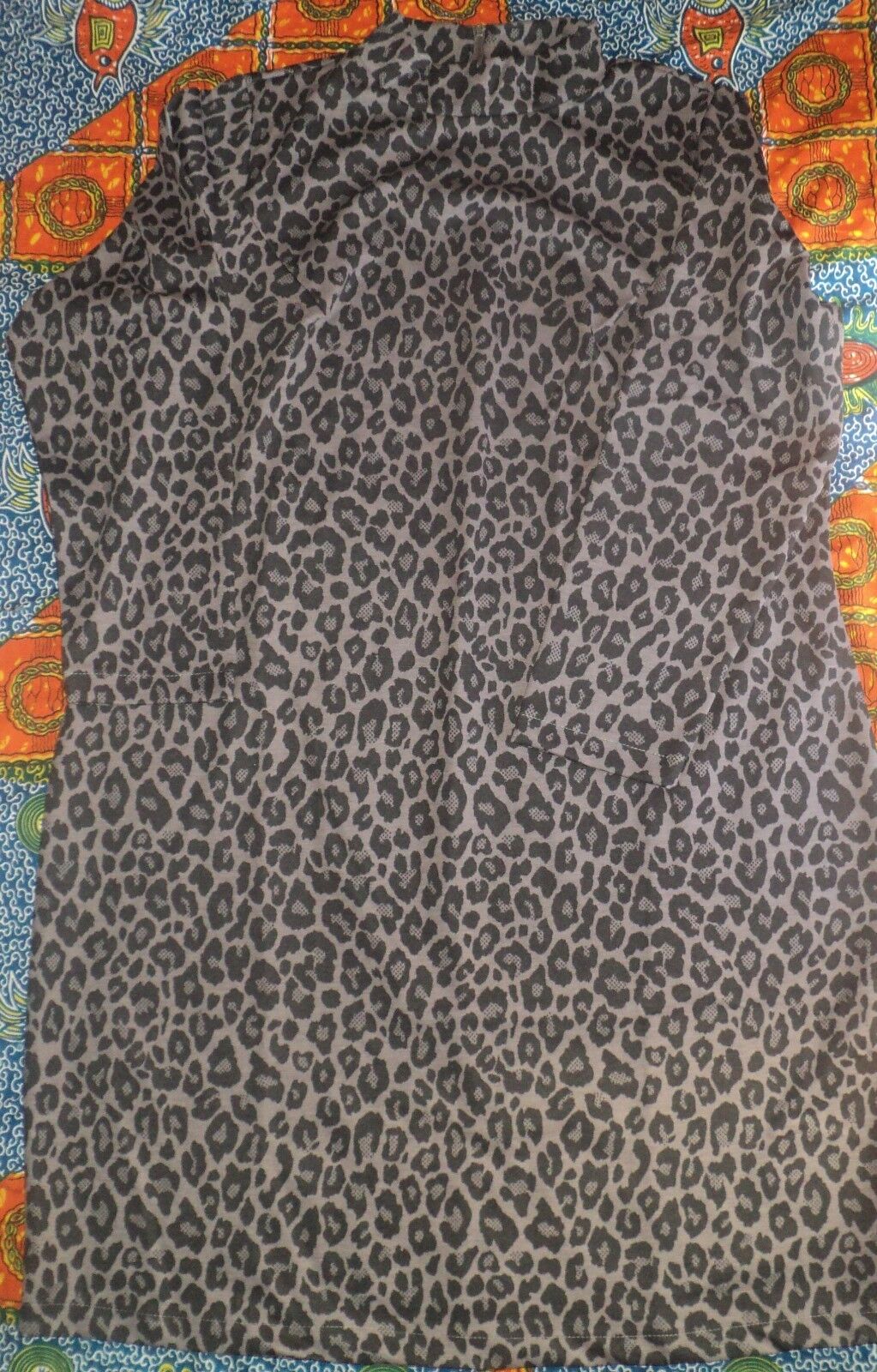 Jessica London Plus size Grey Long Sleeves Mockneck Animal Print Dress Size 24