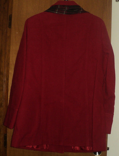 Liz Claiborne Ruby Red Plus Size Long Sleeves Scarf Coat Size XL