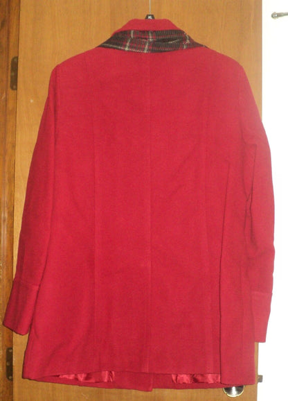 Liz Claiborne Ruby Red Plus Size Long Sleeves Scarf Coat Size XL