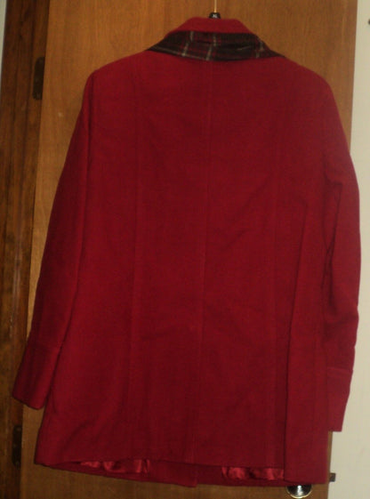 Liz Claiborne Ruby Red Plus Size Long Sleeves Scarf Coat Size XL