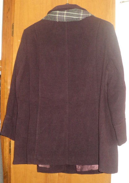 Liz Claiborne Egg Plant Plus size Scarf Coat Size 3X(22W/24W)