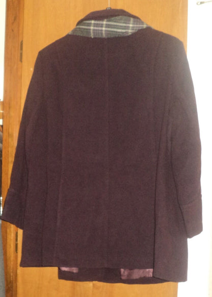 Liz Claiborne Egg Plant Plus size Scarf Coat Size 3X(22W/24W)