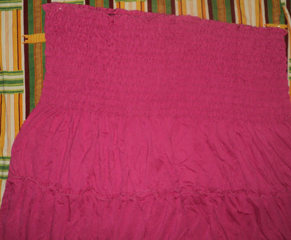 Avenue Swin Plus Size Fuschia Smocked Ruffle Convertible Cover Up Size 18/20