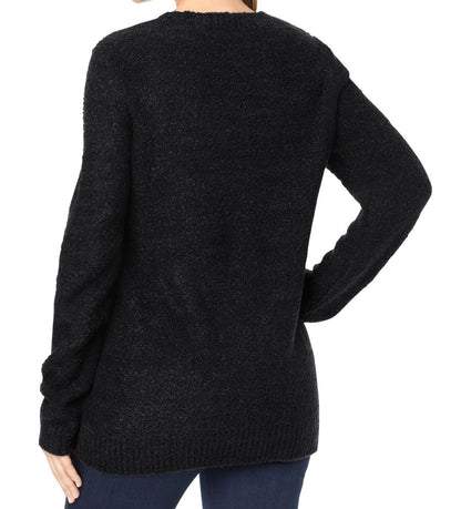 Plus Size Ivory Long Sleeves Poodle Pullover Sweater Size 2X(26W/28W)