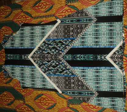 Roaman's Plus Size Teal Graphic Print Knit Sleeveless Dress Size 2X(26/28)