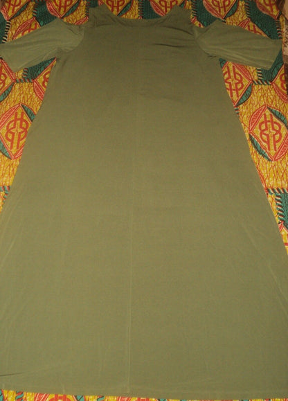 Woman Within Plus Size Dark Basil Cold-Shoulder A-line Maxi Dress Size M(14/16)