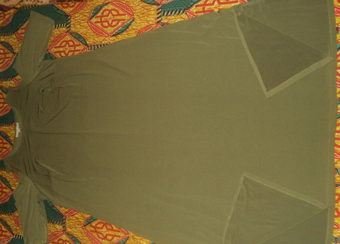 Woman Within Plus Size Dark Basil Cold-Shoulder A-line Maxi Dress Size M(14/16)