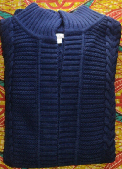 Woman Within Plus Size Evening Blue Knit Sweater Cardigan Size 2X(26/28)