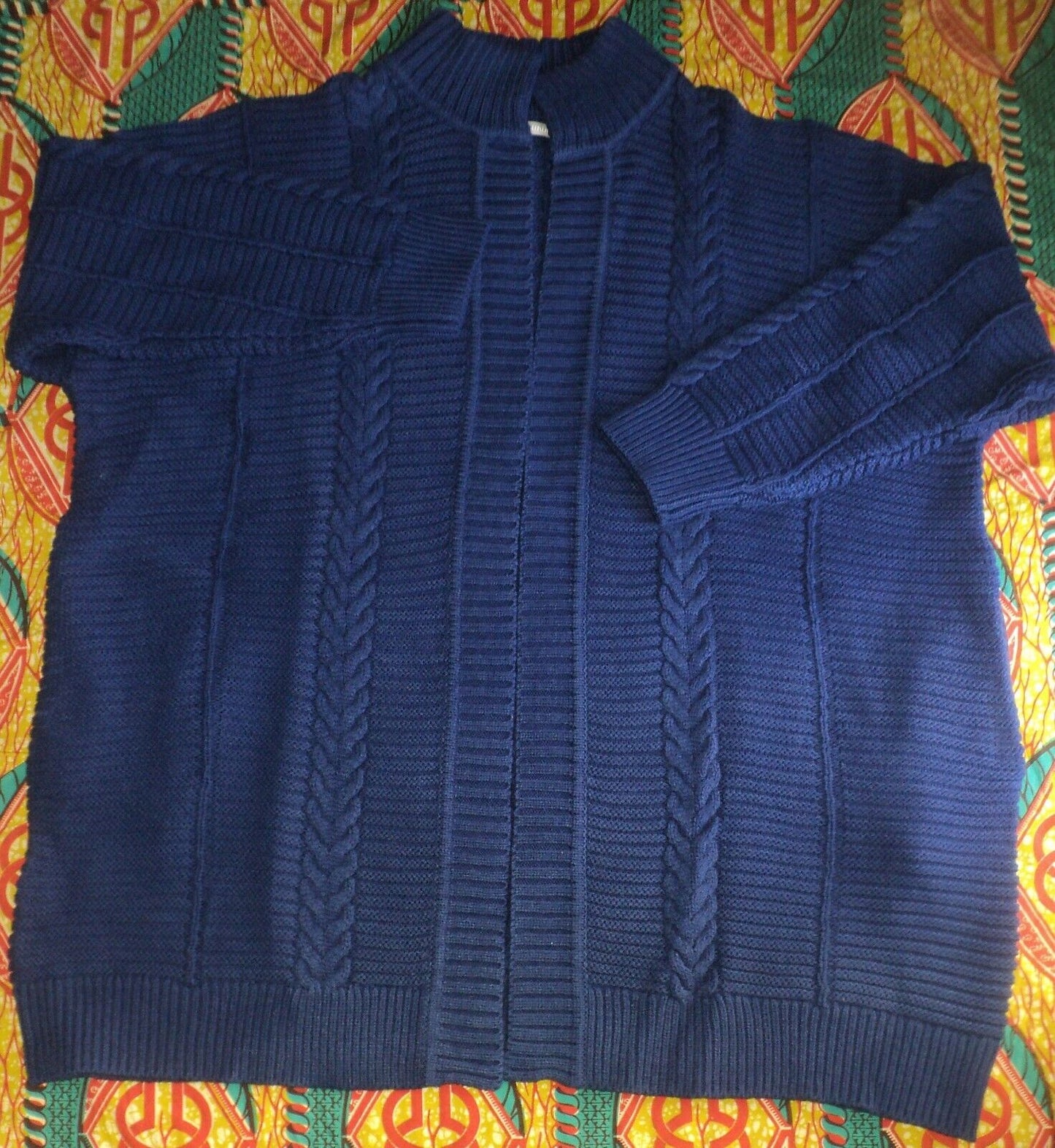 Woman Within Plus Size Evening Blue Knit Sweater Cardigan Size 2X(26/28)