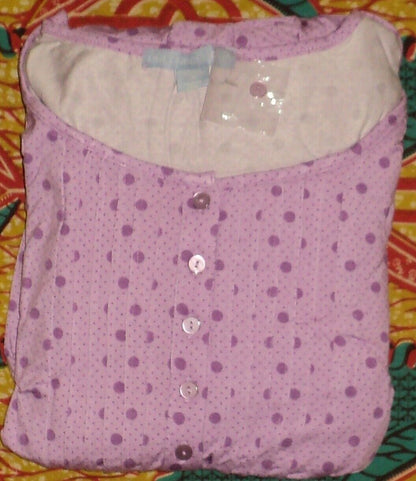 Only Necessities Plus Size Light Orchid Dot Pintucked Pajama Set Size 2X(226/28)