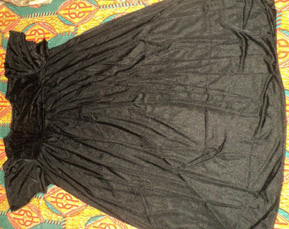 Only Necessities Plus Size Black Short Silky Lace-Trim Nightgown Size L(18/20)