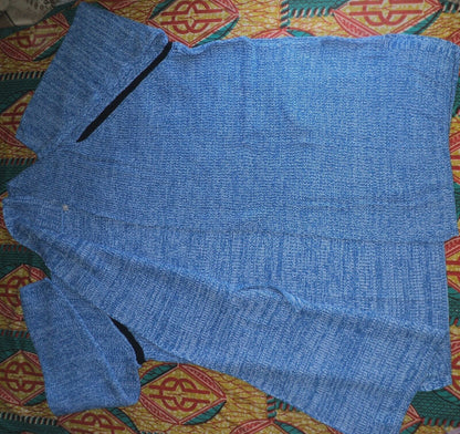Woman Within Plus Size Bright Cobalt White Sporty Cardigan Size 2X(26/28)