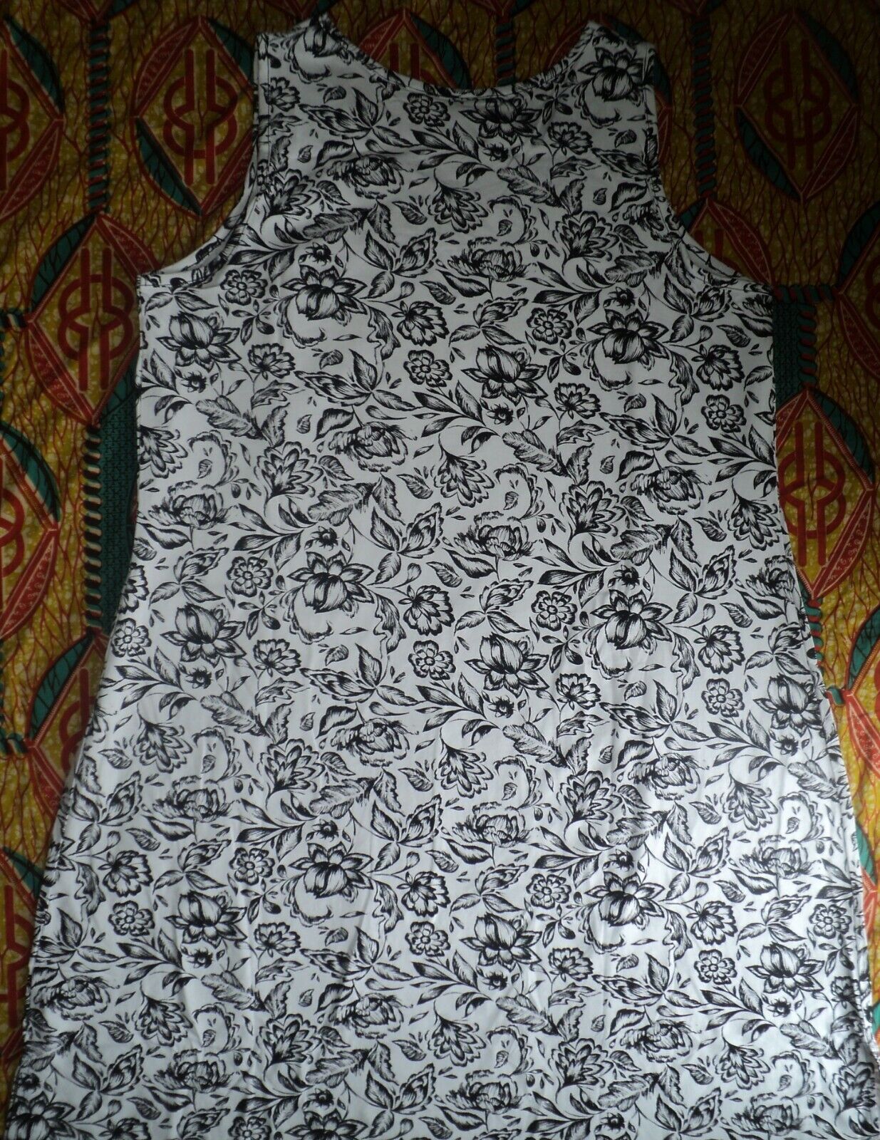 Jessica London Plus Size White Black Floral Faux Lace Up Maxi Dress Size 30W