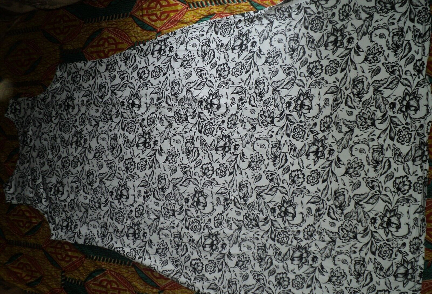 Jessica London Plus Size White Black Floral Faux Lace Up Maxi Dress Size 28W