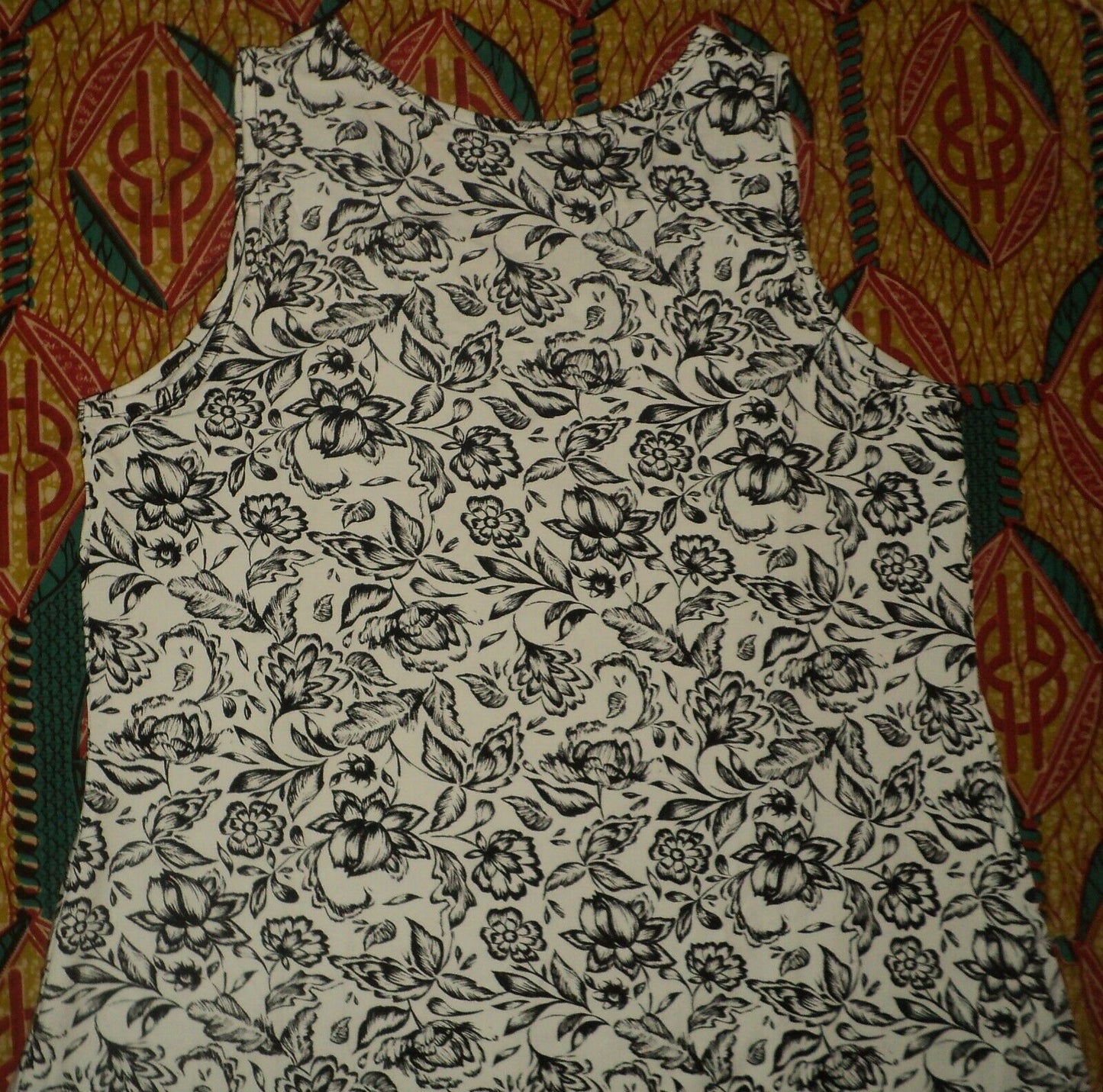 Jessica London Plus Size White Black Floral Faux Lace Up Maxi Dress Size 28W