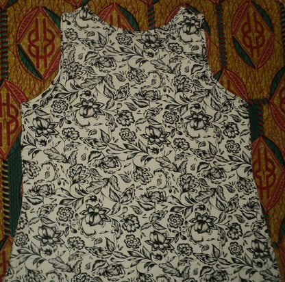 Jessica London Plus Size White Black Floral Faux Lace Up Maxi Dress Size 28W