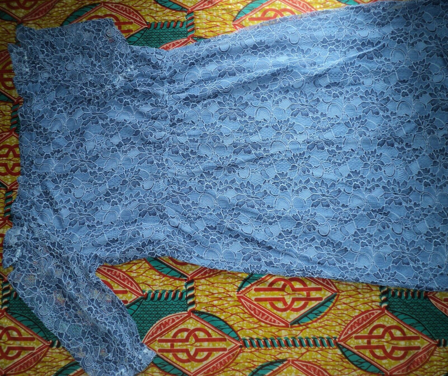 Jessica London Plus Size Sky Blue On Or Off  Style Blouson Lace Dress Size 12W