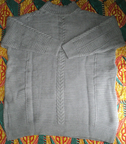 Woman Within Plus Size Medium Heather Grey Knit Sweater Cardigan Size 3X(30/32)