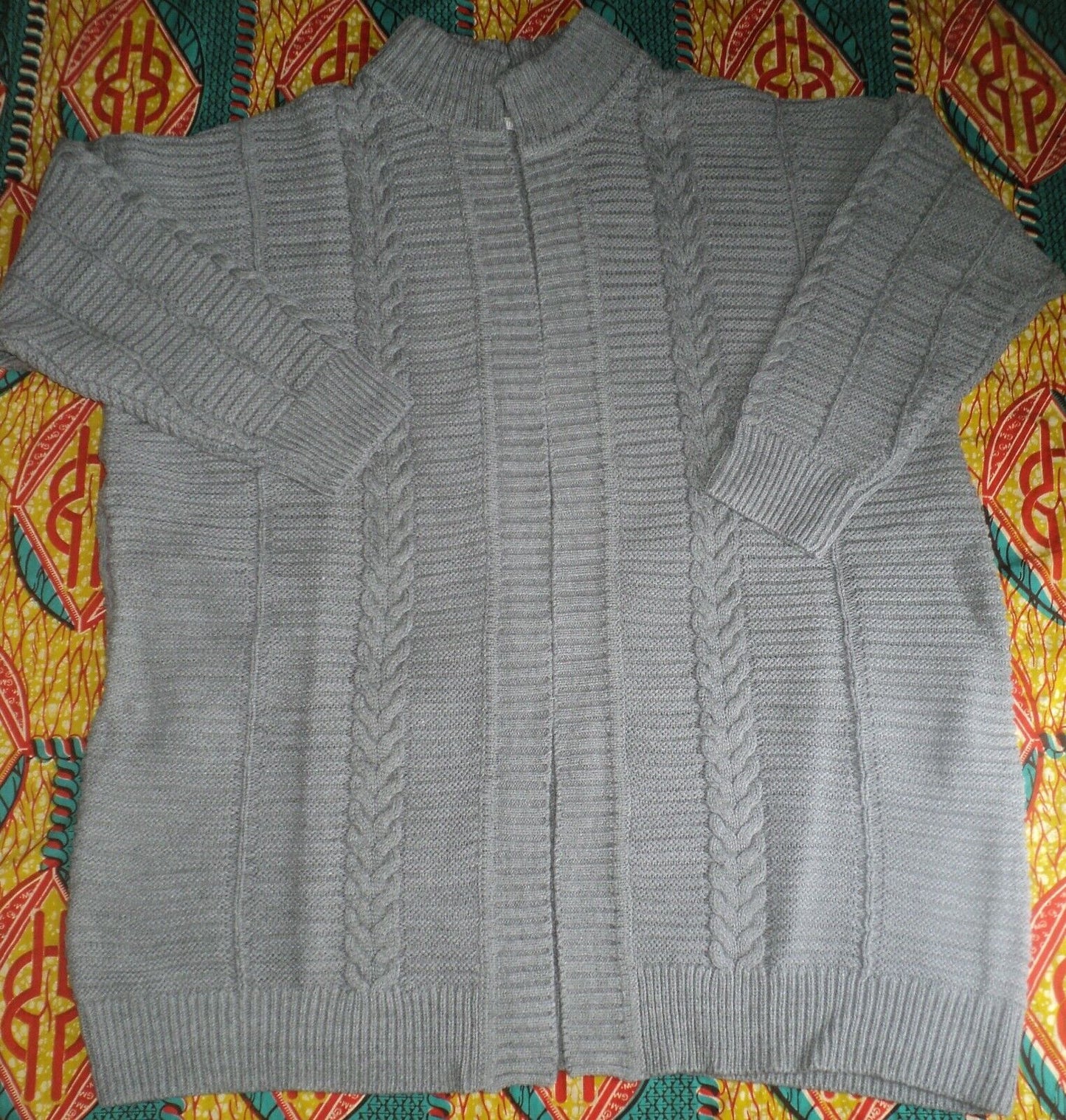 Woman Within Plus Size Medium Heather Grey Knit Sweater Cardigan Size 3X(30/32)