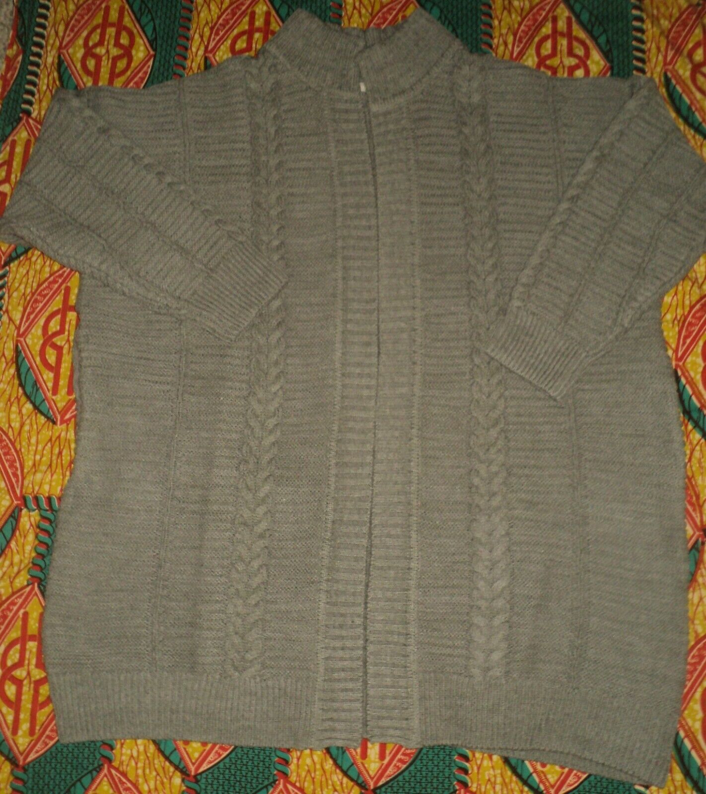 Woman Within Plus Size Medium Heather Grey Knit Sweater Cardigan Size 3X(30/32)