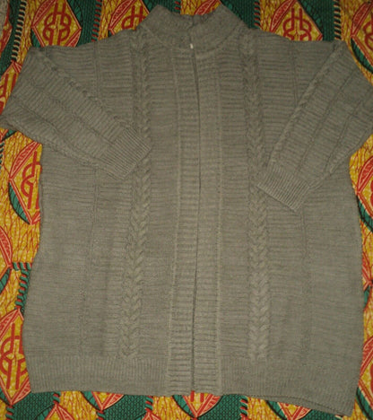 Woman Within Plus Size Medium Heather Grey Knit Sweater Cardigan Size 3X(30/32)