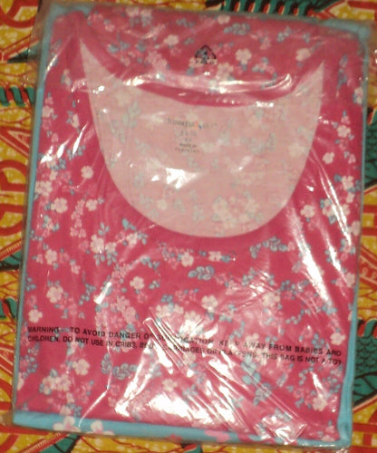 Dreams & Co Plus Size Bright Aqua Blossom 2Pack Sleeveless Sleepshirts Size 2X