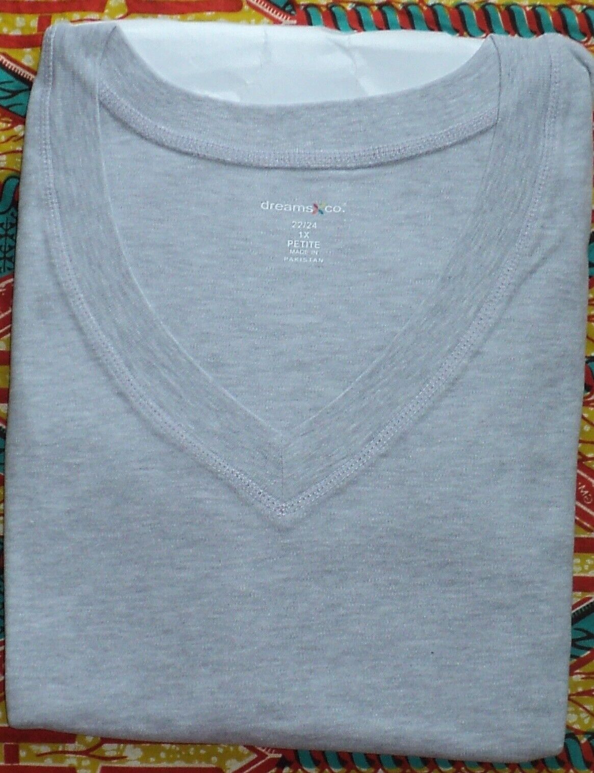 Dreams & Co. Petite Plus Size Heather Grey Sleeveless Trapeze Lounger Size 1X