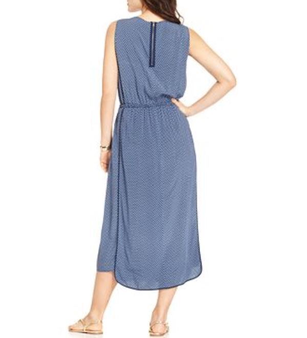 Two by Vince Camuto Plus Size Blue Night Sleeveless Printed Maxi Dress Size 3X