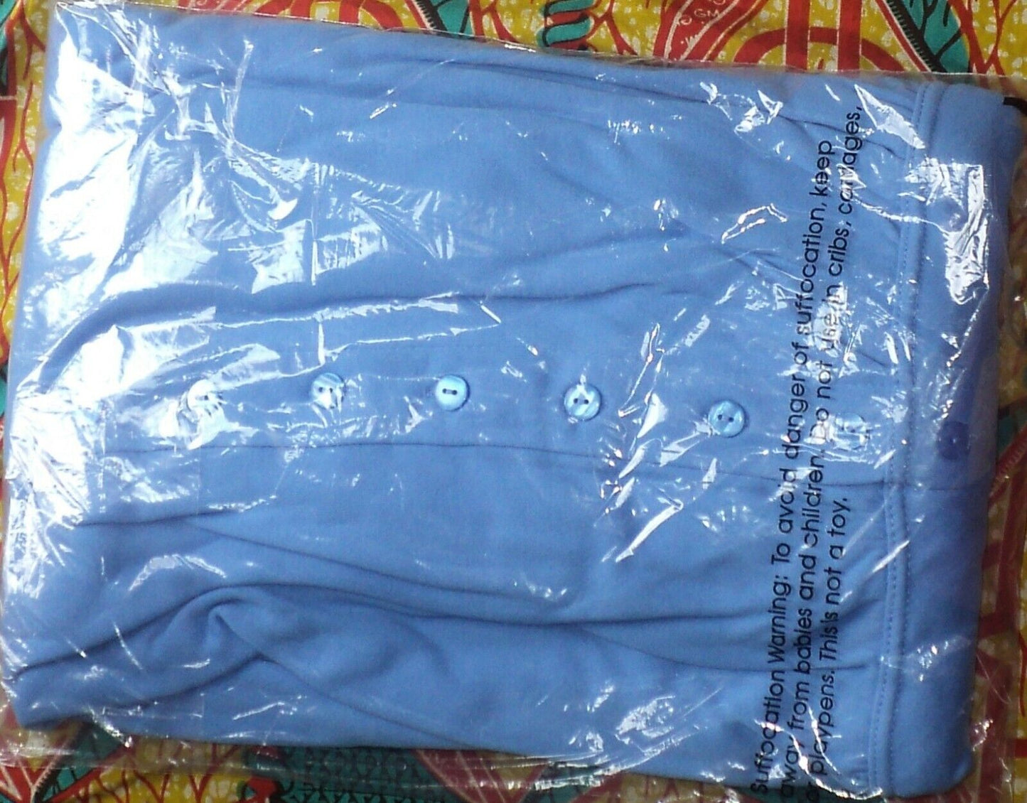 Woman Within  Plus Size Horizon Blue Button Front Empire Waist Dress Size 5X