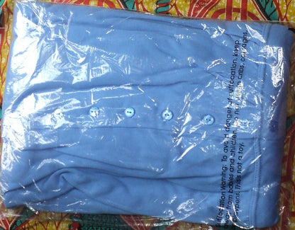 Woman Within  Plus Size Horizon Blue Button Front Empire Waist Dress Size 5X