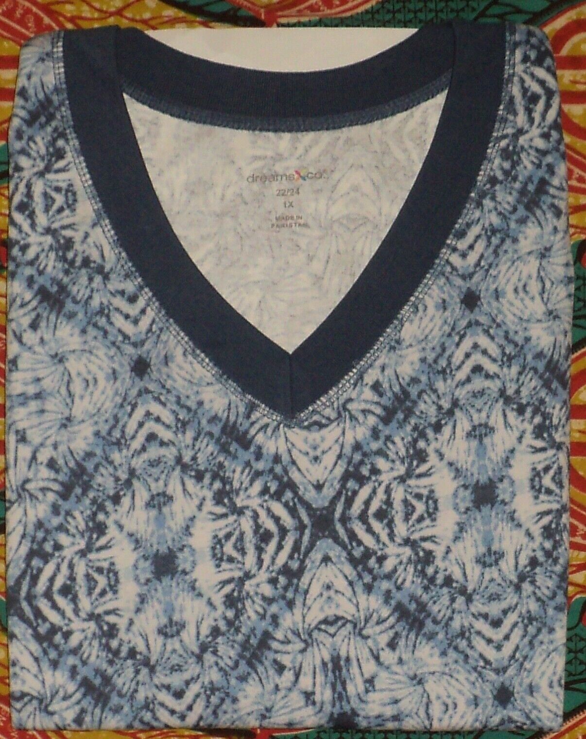 Dreams & Co. Plus Size Royal Navy Sleeveless Short Knit Lounger Size 4X(34/36)