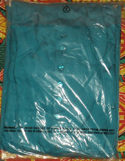 Woman Within Plus Size Laguna Blue Button Front Empire Waist Dress Size 2X-26/28