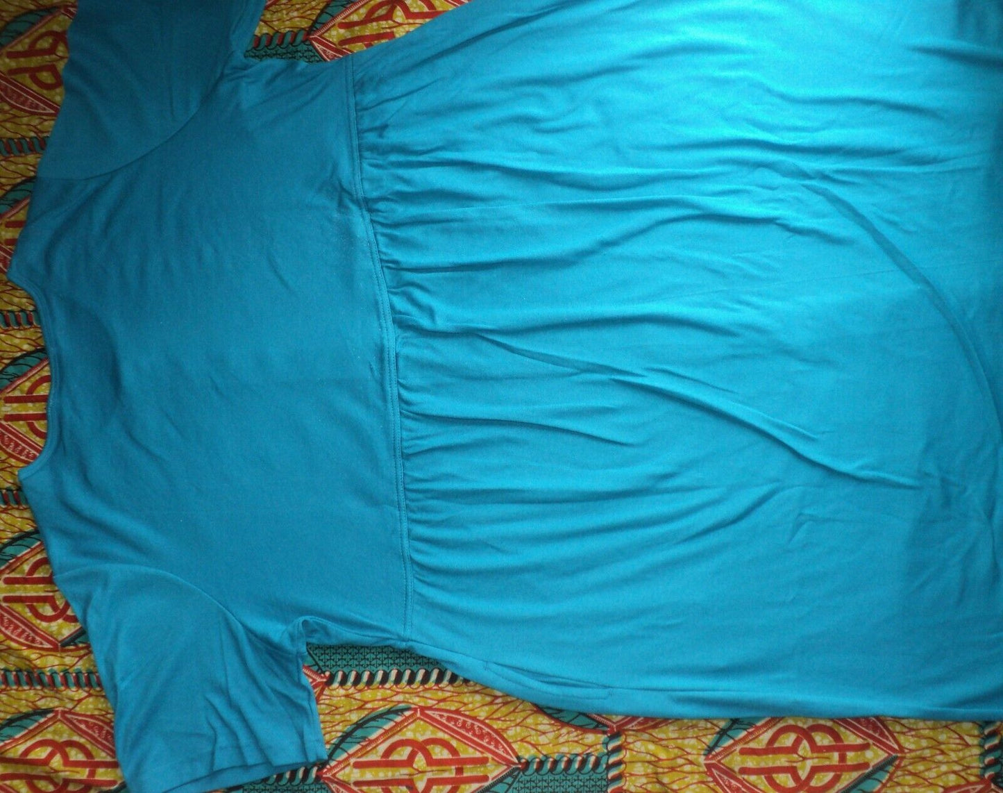 Woman Within Plus Size Laguna Blue Button Front Empire Waist Dress Size 2X-26/28