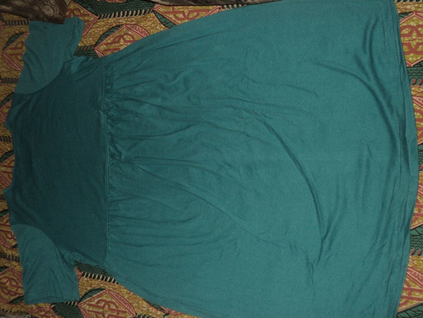 Woman Within Plus Size Laguna Blue Button Front Empire Waist Dress Size 2X-26/28