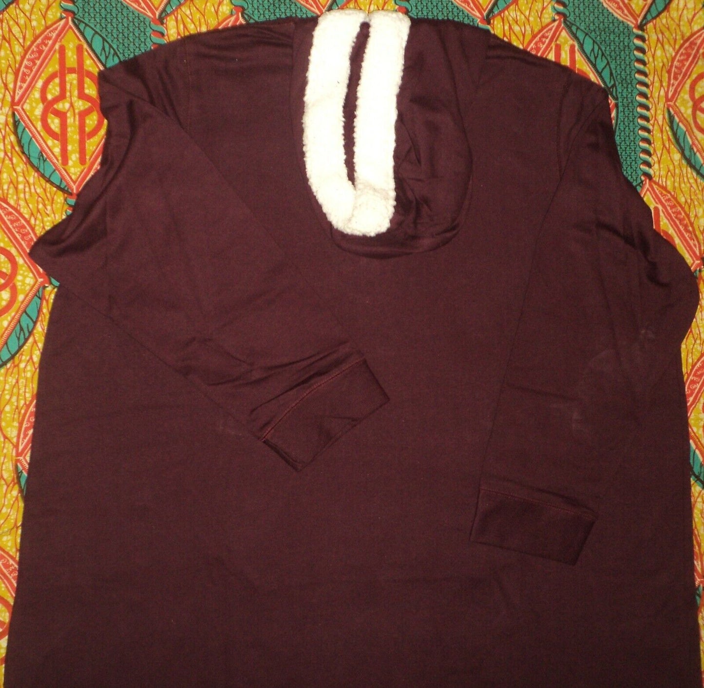 Dreams & Co. Plus Size Midnight Berry Long Sleeves Hooded Lounger Size 1X-22/24